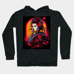 Female Cyberpunk Samurai Hoodie